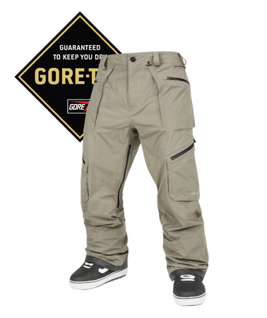 Męskie Spodnie snowboardowe -  Volcom Guch Stretch Gore Brown