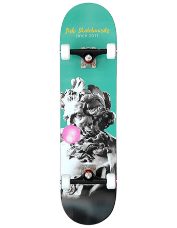 Deskorolka kompletna -  Fish Skateboards Bubble Gum II Teal 
