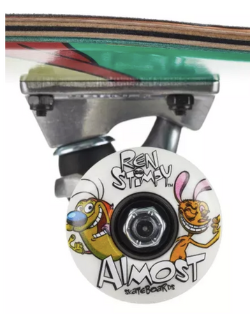 Deskorolka kompletna dla dziecka Almost -  Ren & Stimpy On my Back Resin soft wheel