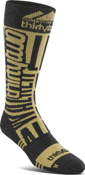 Męskie Skarpety Snowboardowe ThirtyTwo Signature Merino black/tan 2024