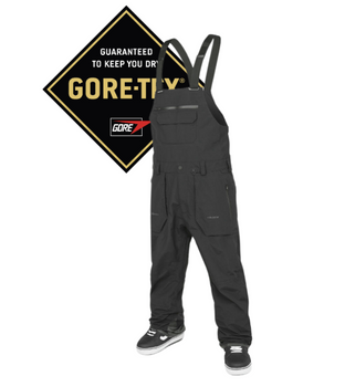 Męskie Spodnie snowboardowe - Volcom Rain Gore Tex Bib Overall black