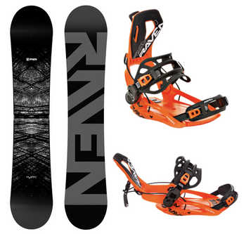 Męski zestaw Snowboard RAVEN  Mystic  + Wiązania ft360 fastec