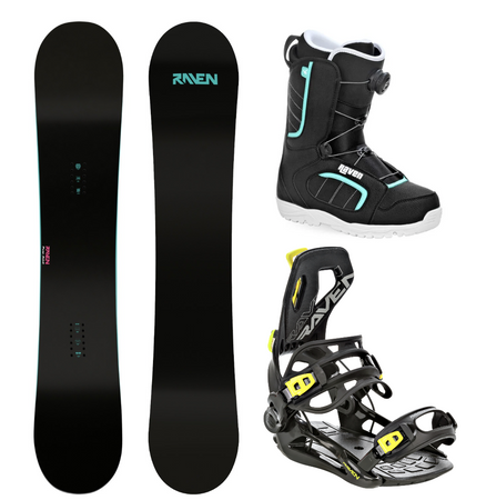 Damski zestaw snowboard Raven Pure Mint