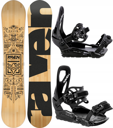 Męski zestaw Snowboard RAVEN SOLID CLASSIC  + Wiązania s230