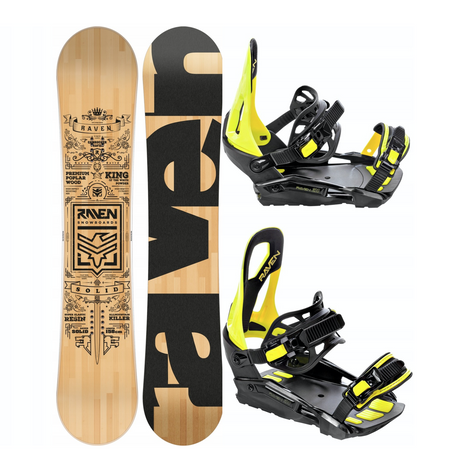 Męski zestaw Snowboard RAVEN SOLID CLASSIC  + Wiązania s230