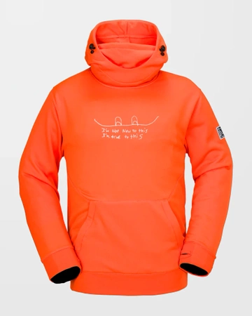 Męska Bluza aktywna - Volcom Hydro Riding HD flame red